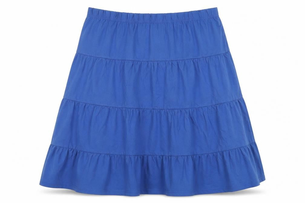 American Sweetheart Womens Blue Cotton Pleated Skirt Size 3XL