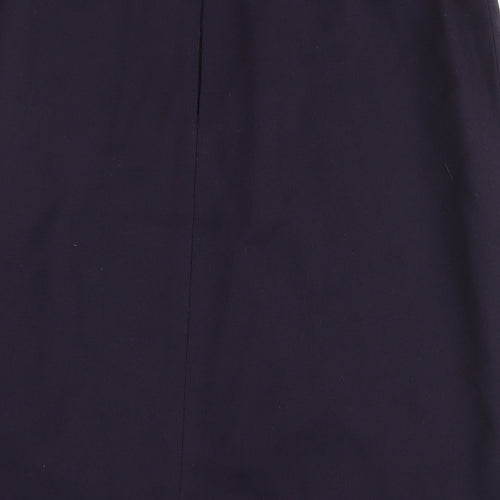 Jacques Vert Womens Purple Wool A-Line Skirt Size 14 Zip