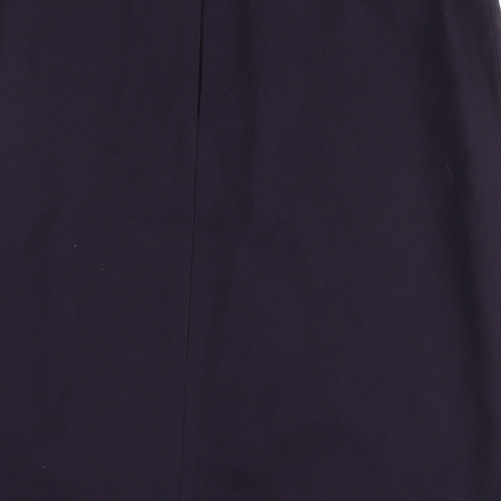Jacques Vert Womens Purple Wool A-Line Skirt Size 14 Zip