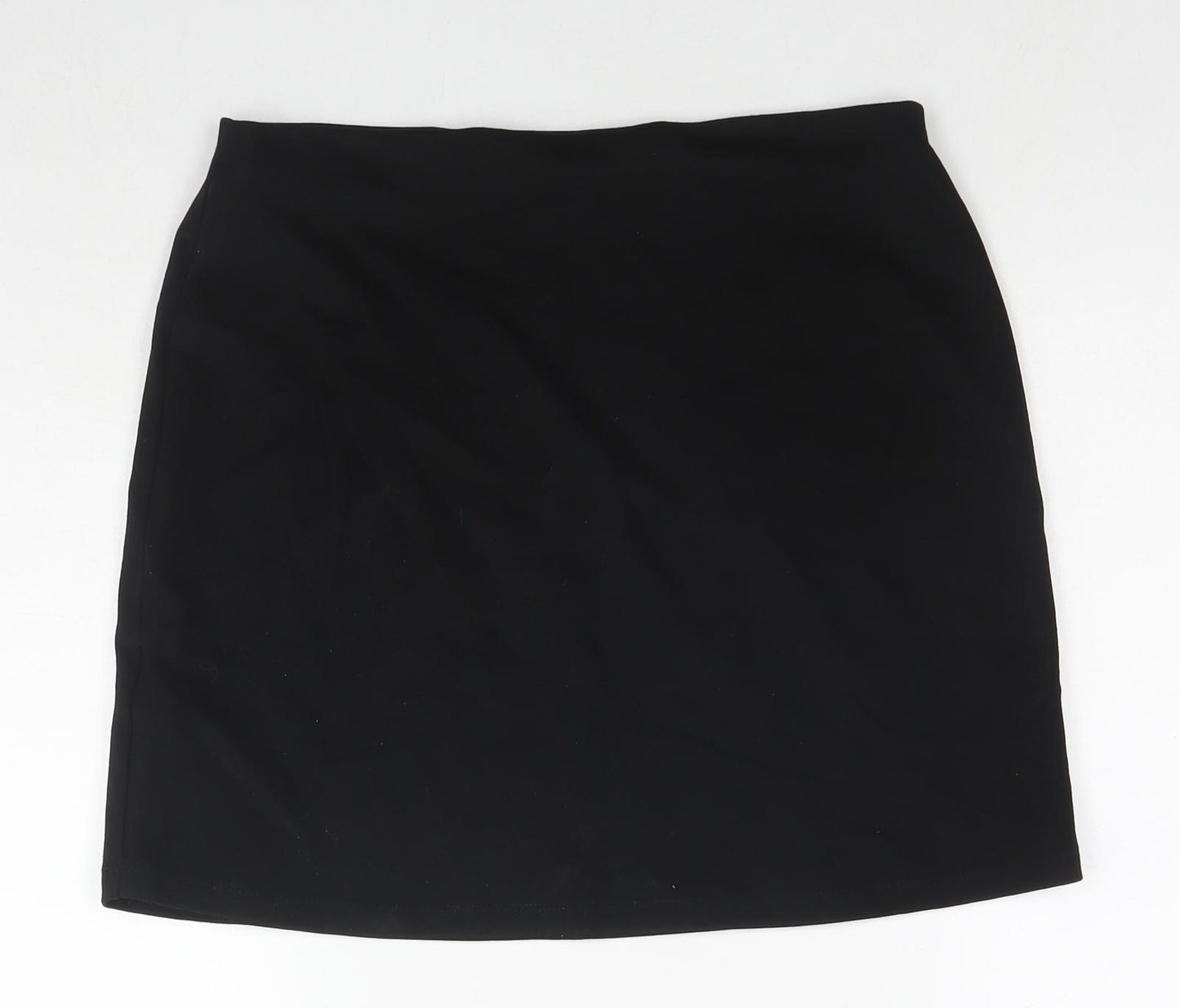 Marks and Spencer Womens Black Viscose Mini Skirt Size 12