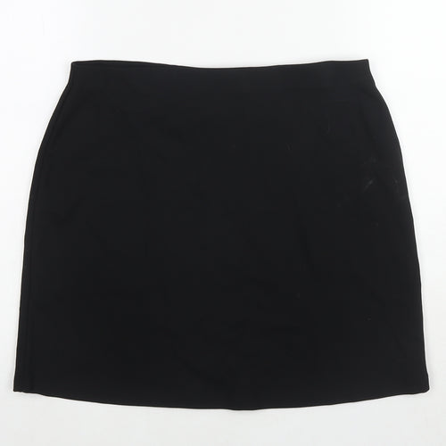 Marks and Spencer Womens Black Viscose Mini Skirt Size 12