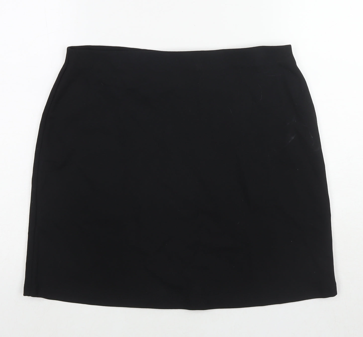 Marks and Spencer Womens Black Viscose Mini Skirt Size 12