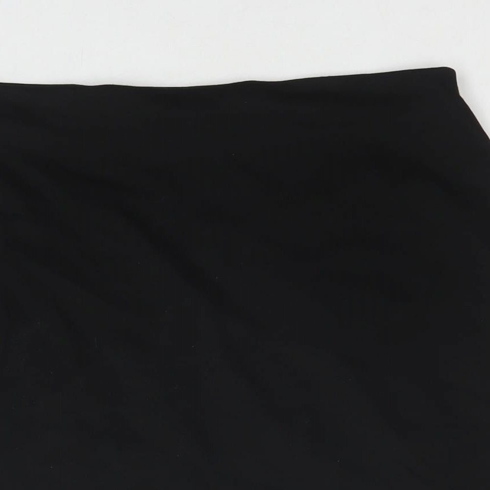 Marks and Spencer Womens Black Viscose Mini Skirt Size 12
