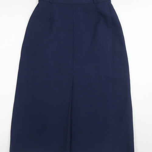 Littlewoods Womens Blue Polyester Straight & Pencil Skirt Size 12 Zip