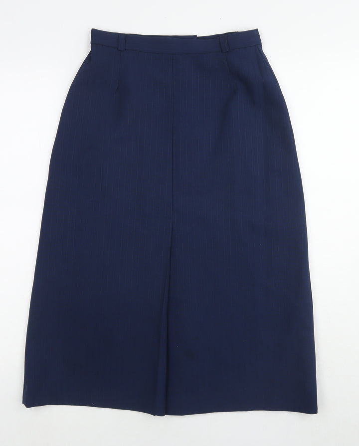 Littlewoods Womens Blue Polyester Straight & Pencil Skirt Size 12 Zip