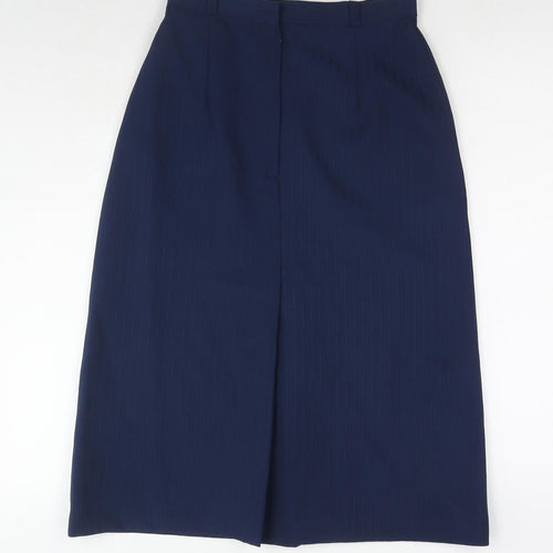 Littlewoods Womens Blue Polyester Straight & Pencil Skirt Size 12 Zip