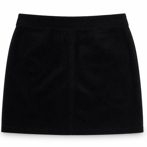 New Look Womens Black Cotton A-Line Skirt Size 8 Zip
