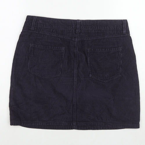 NEXT Womens Purple Cotton A-Line Skirt Size 12 Zip