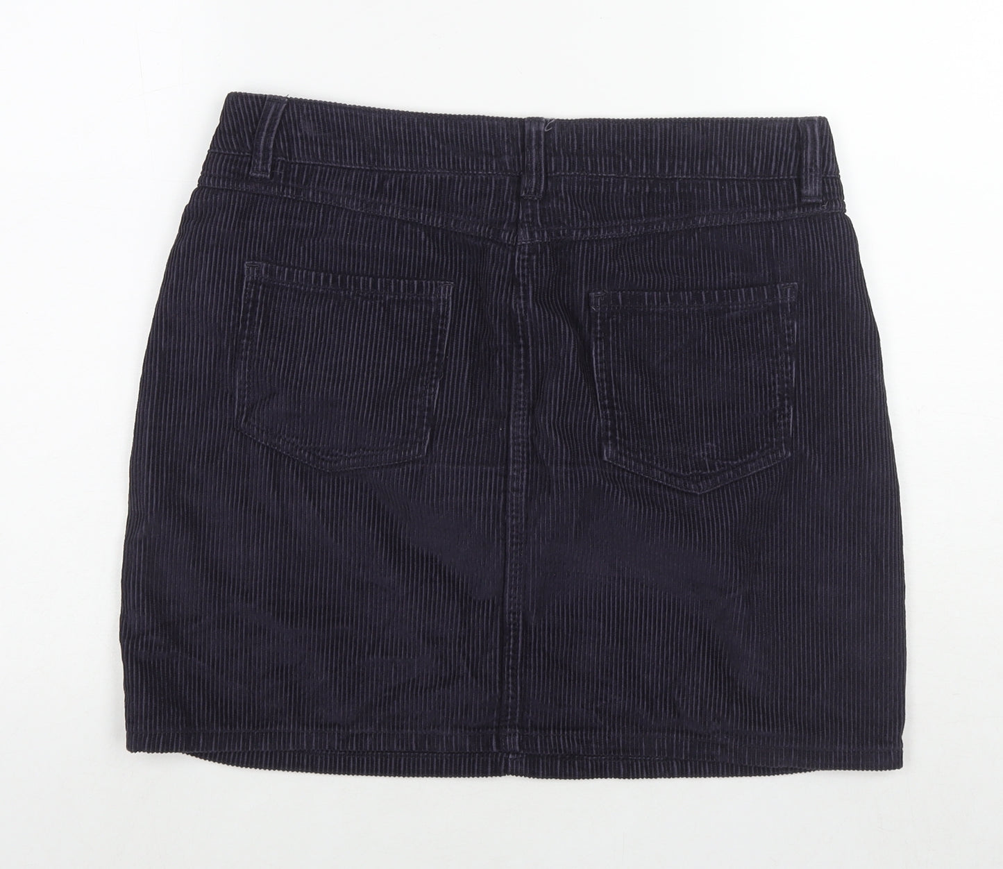 NEXT Womens Purple Cotton A-Line Skirt Size 12 Zip