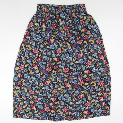 Maren Womens Multicoloured Floral Viscose Swing Skirt Size M