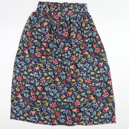 Maren Womens Multicoloured Floral Viscose Swing Skirt Size M