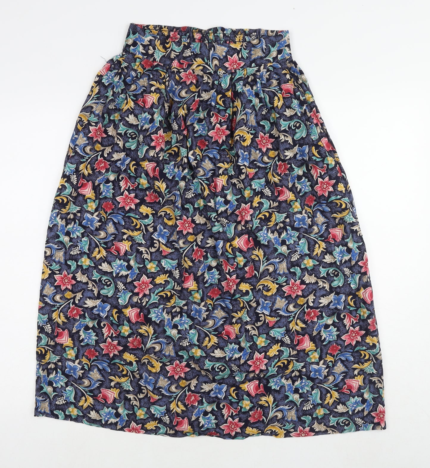 Maren Womens Multicoloured Floral Viscose Swing Skirt Size M