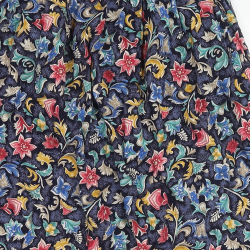 Maren Womens Multicoloured Floral Viscose Swing Skirt Size M