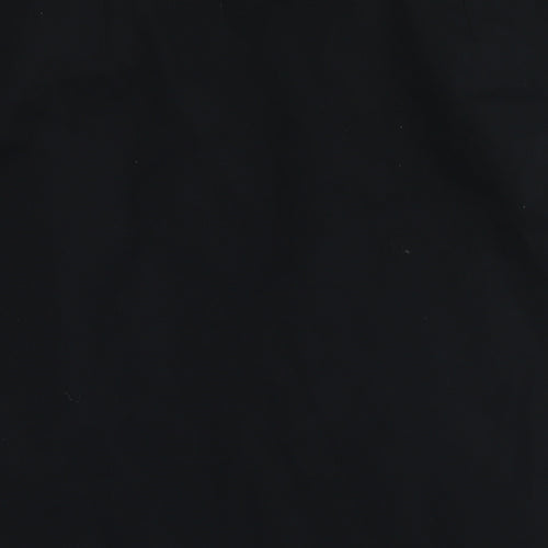 Marks and Spencer Womens Black Polyester Straight & Pencil Skirt Size 24 Zip