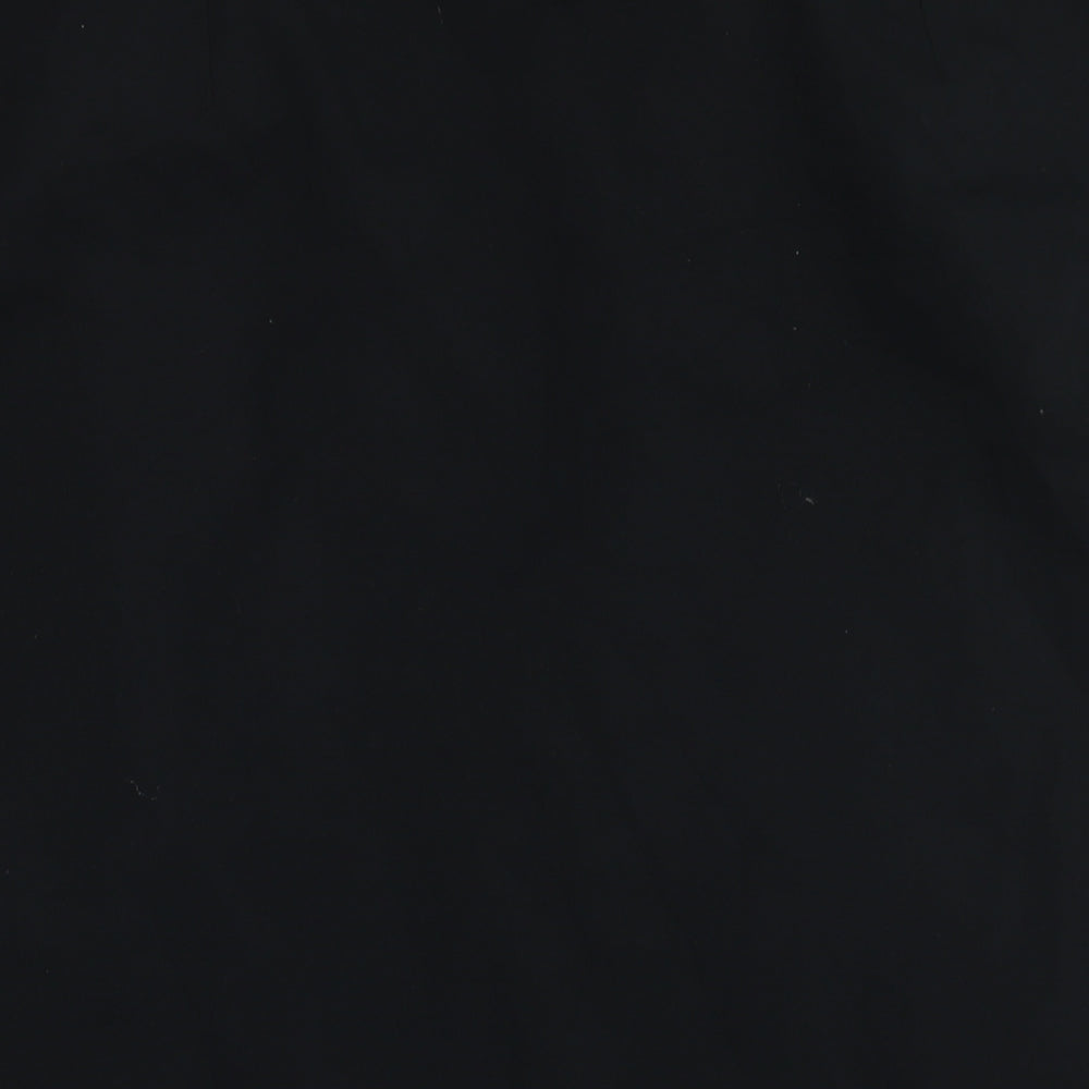 Marks and Spencer Womens Black Polyester Straight & Pencil Skirt Size 24 Zip