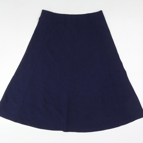 EWM Womens Blue Polyester A-Line Skirt Size 10