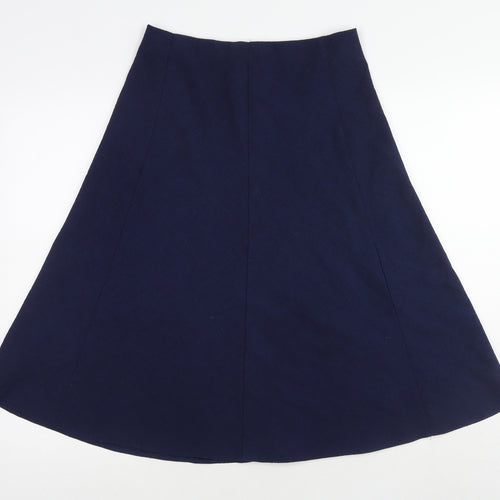 EWM Womens Blue Polyester A-Line Skirt Size 10