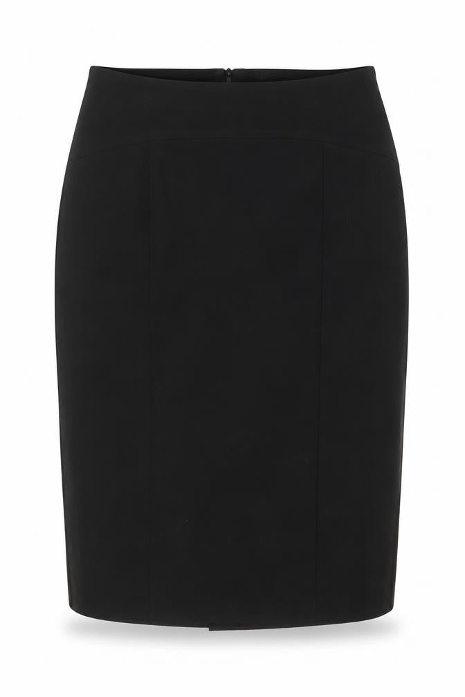 United Colors of Benetton Womens Black Polyester Straight & Pencil Skirt Size 14 Zip