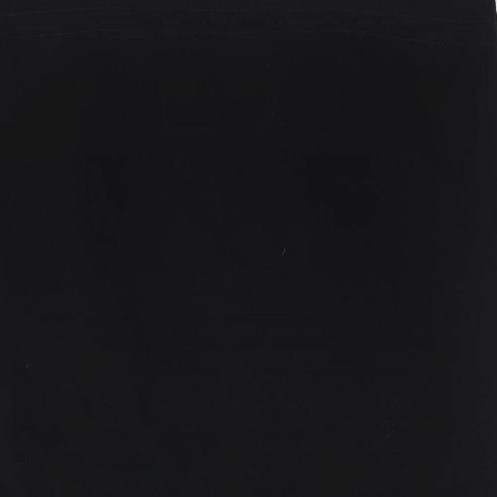 Marks and Spencer Womens Black Polyester A-Line Skirt Size 18 Zip