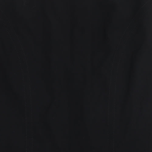 Marks and Spencer Womens Black Polyester A-Line Skirt Size 18 Zip