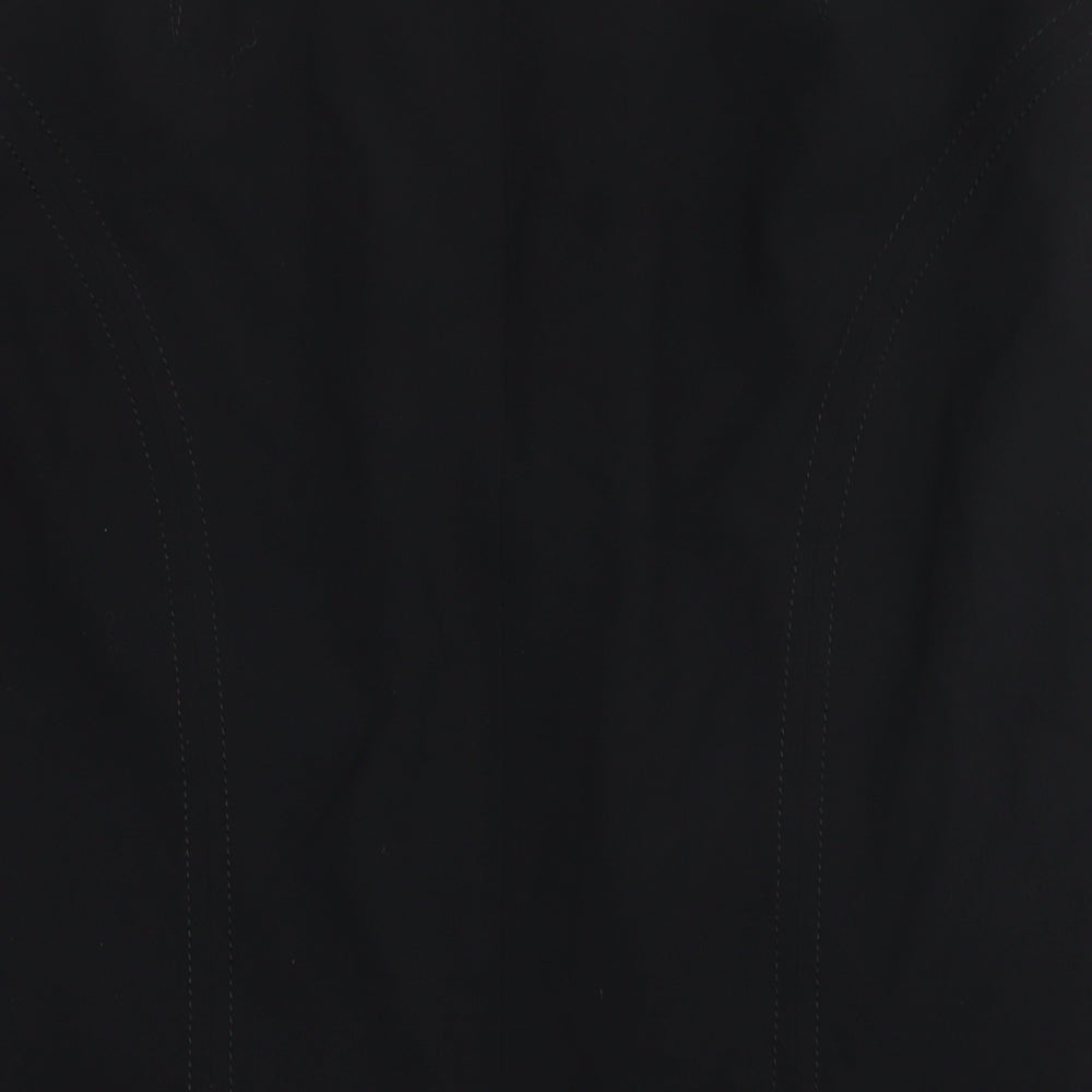 Marks and Spencer Womens Black Polyester A-Line Skirt Size 18 Zip