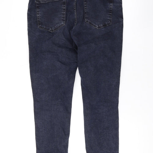 Bossini Womens Blue Cotton Skinny Jeans Size 32 in L26 in Regular Zip