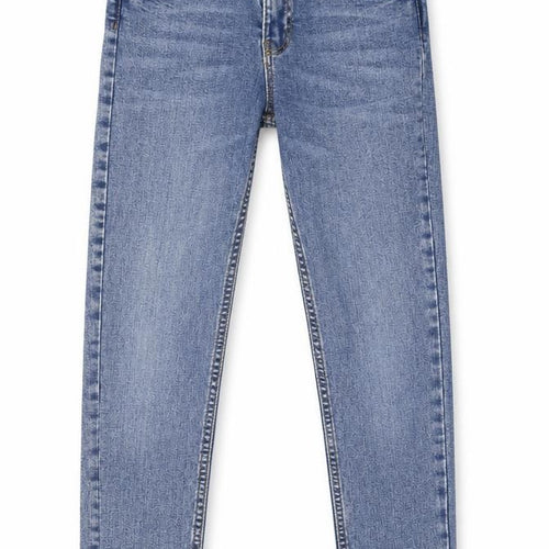 Denim & Co. Girls Blue Cotton Skinny Jeans Size 9-10 Years L23 in Regular Zip