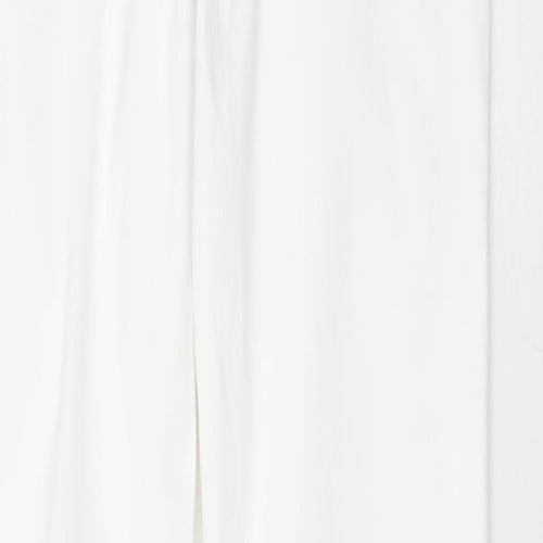 Per Una Womens White Cotton Straight Jeans Size 8 L32 in Regular Zip