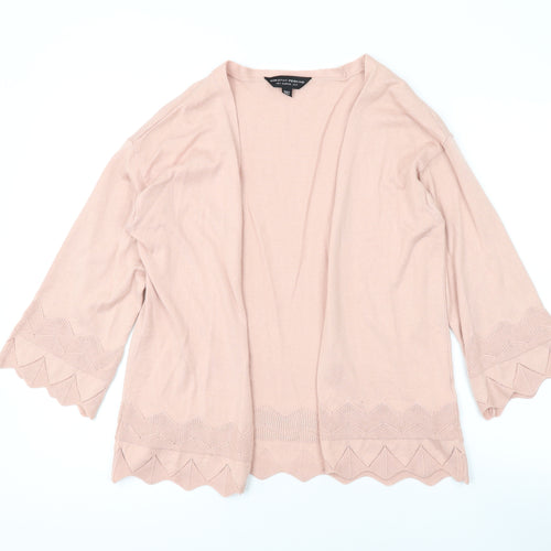 Dorothy Perkins Womens Pink V-Neck Acrylic Cardigan Jumper Size 8