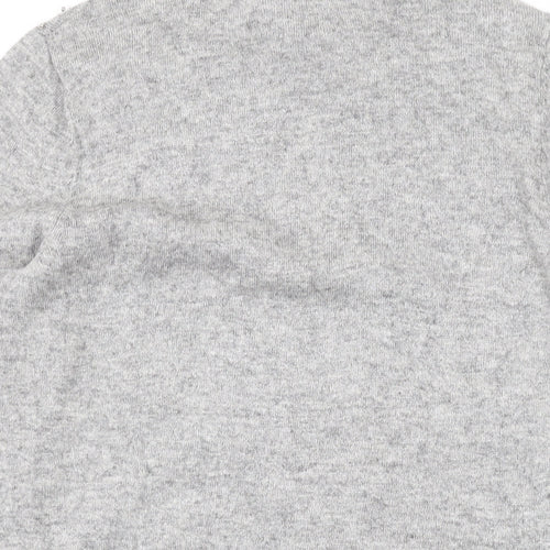 Wallis Womens Grey Mock Neck Geometric Acrylic Pullover Jumper Size S - Beaded