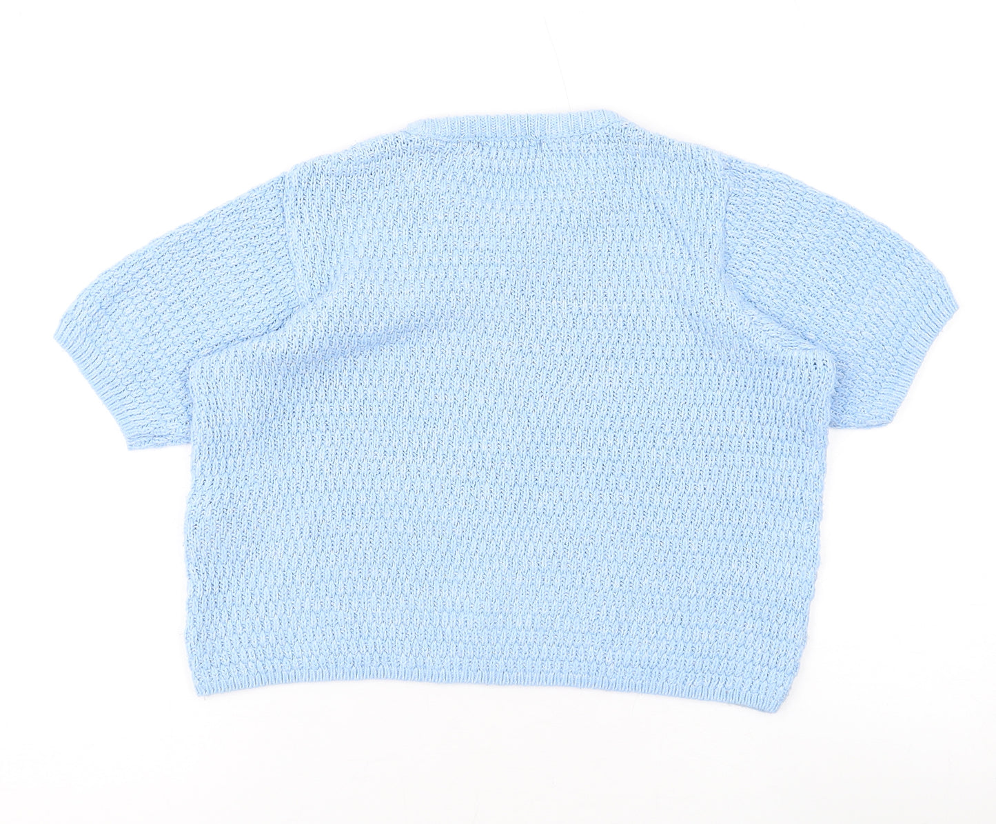 New Look Womens Blue Round Neck Acrylic Pullover Jumper Size 6
