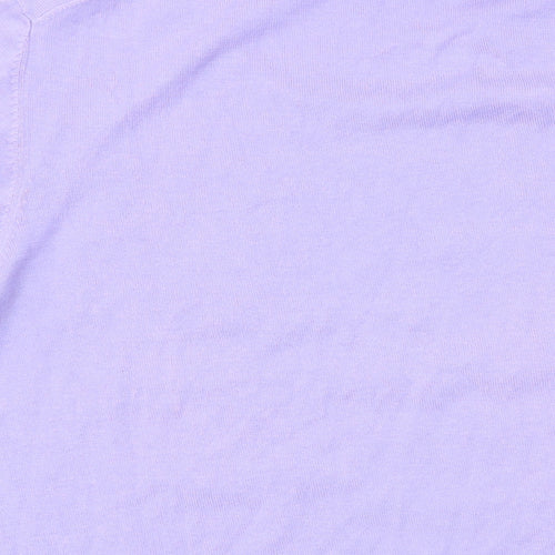 Sutton Studio Womens Purple Scoop Neck Cotton Pullover Jumper Size XL