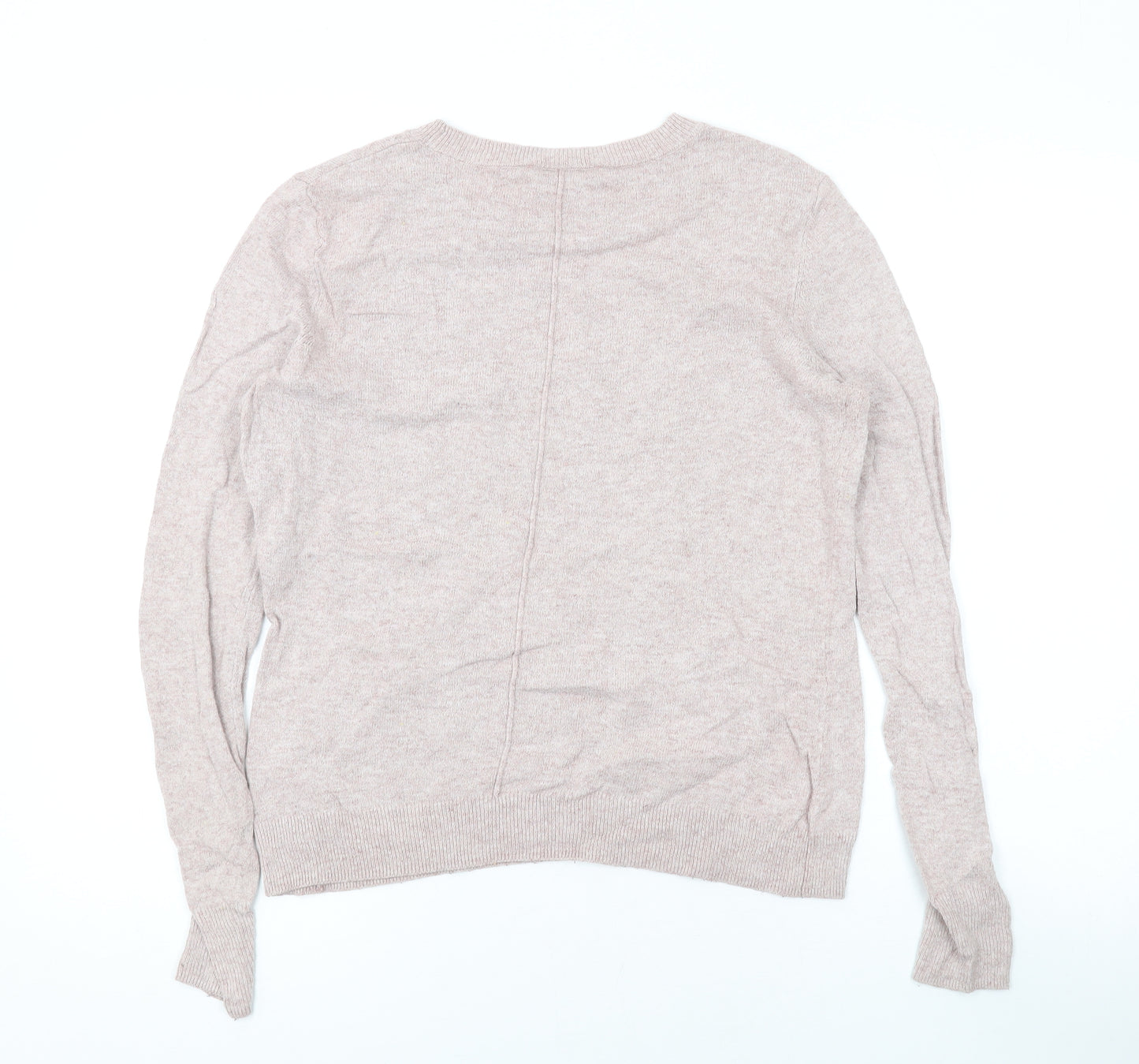 Mint Velvet Womens Pink Round Neck Cotton Pullover Jumper Size 10