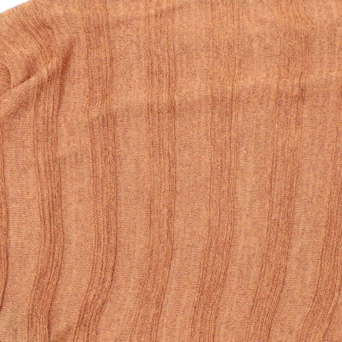 Marks and Spencer Womens Orange Round Neck Viscose Pullover Jumper Size 10