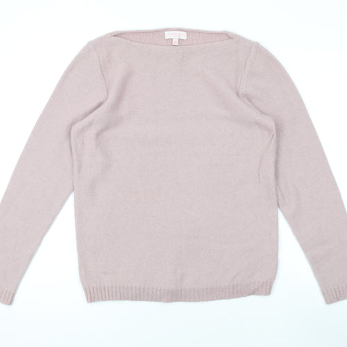 Gharani Strok Womens Pink Round Neck Nylon Pullover Jumper Size L