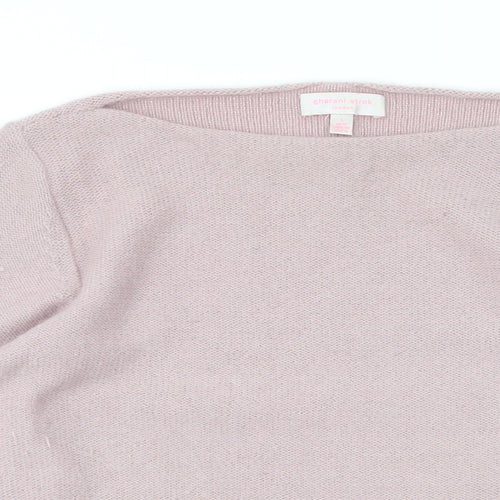 Gharani Strok Womens Pink Round Neck Nylon Pullover Jumper Size L