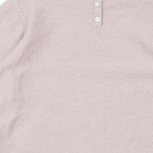 Gharani Strok Womens Pink Round Neck Nylon Pullover Jumper Size L