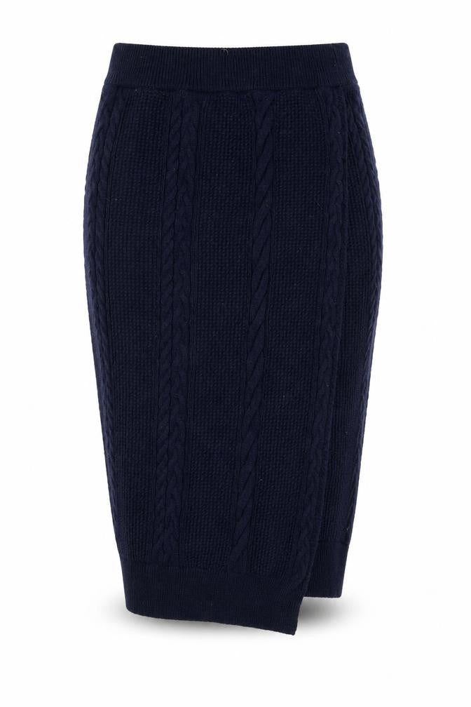 Marks and Spencer Womens Blue Acrylic Straight & Pencil Skirt Size M