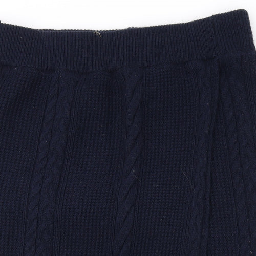 Marks and Spencer Womens Blue Acrylic Straight & Pencil Skirt Size M