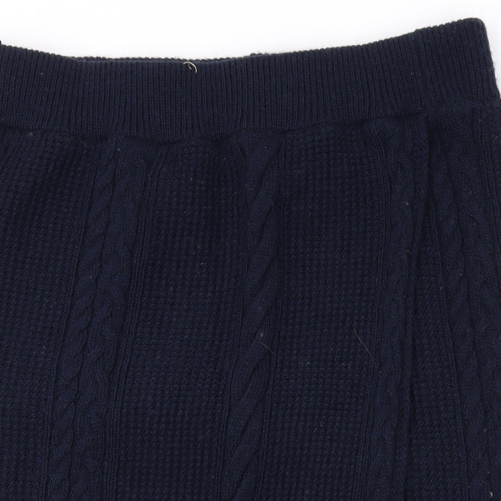 Marks and Spencer Womens Blue Acrylic Straight & Pencil Skirt Size M