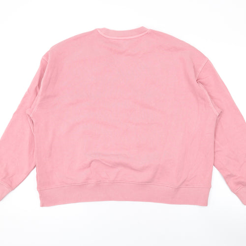Marks and Spencer Womens Pink Cotton Pullover Sweatshirt Size L Pullover - New York City