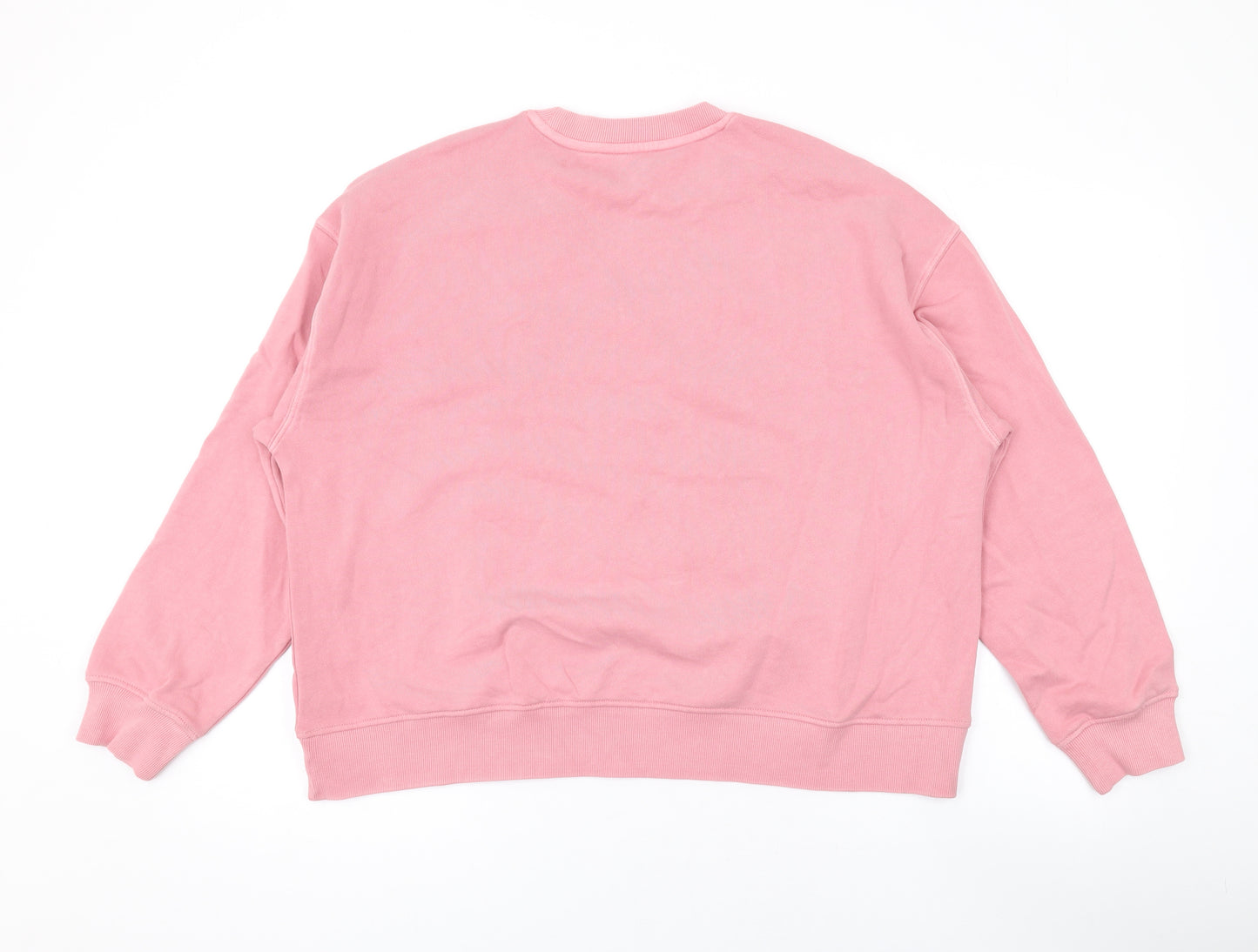Marks and Spencer Womens Pink Cotton Pullover Sweatshirt Size L Pullover - New York City