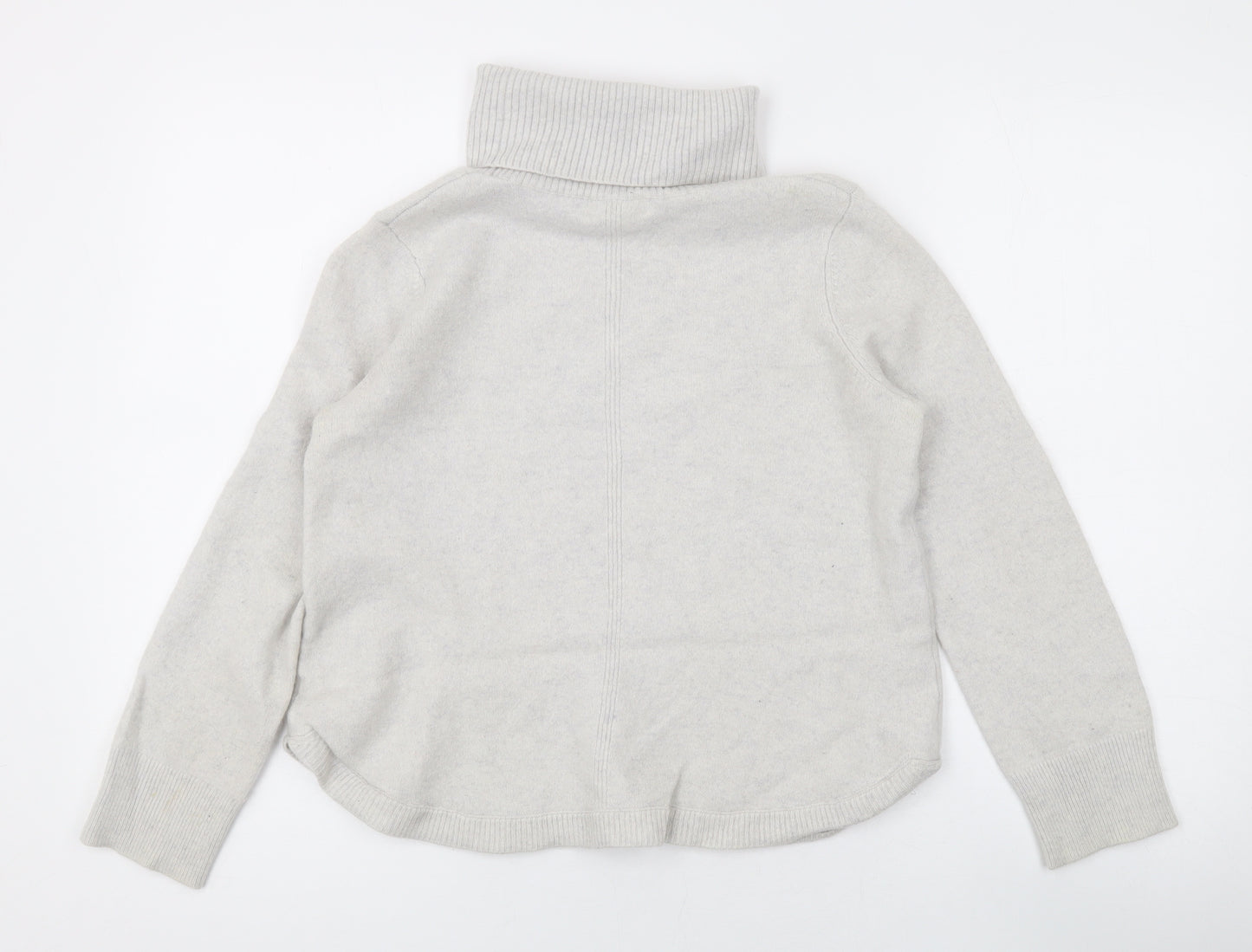 The White Company Womens Beige Roll Neck Cashmere Pullover Jumper Size L