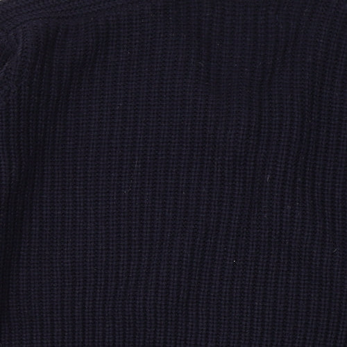P.G.Field Mens Black V-Neck Acrylic Pullover Jumper Size L Long Sleeve