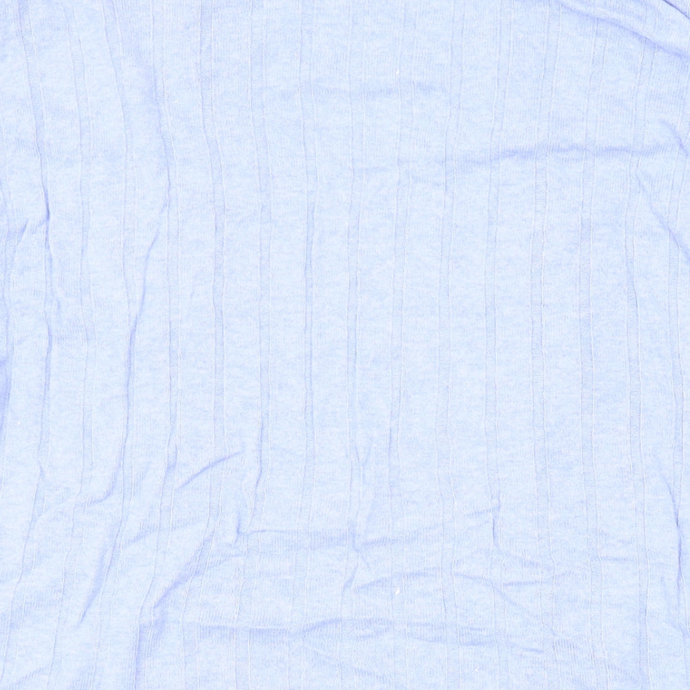 Marks and Spencer Womens Blue V-Neck Viscose Cape Jumper Size M