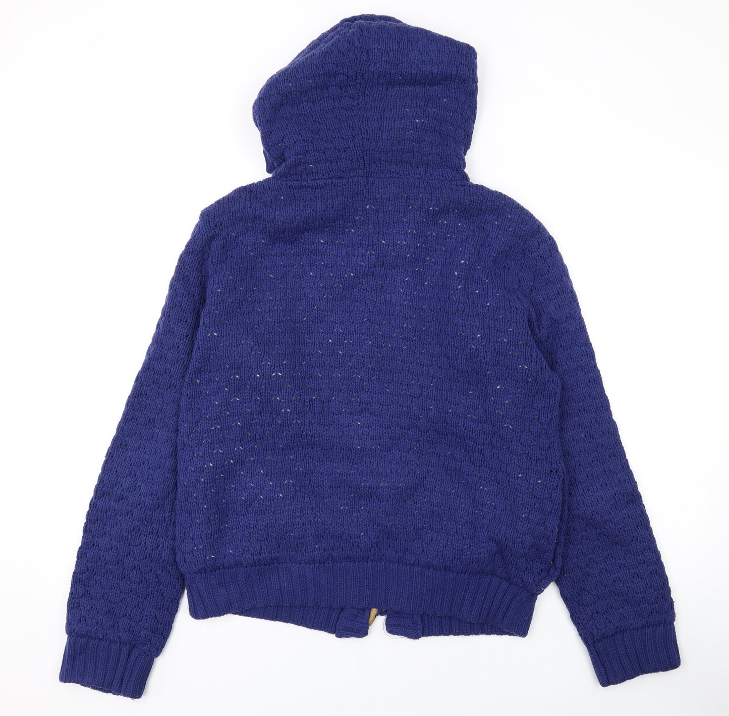 Pull&Bear Mens Blue Jacket Coatigan Size L Hook & Eye