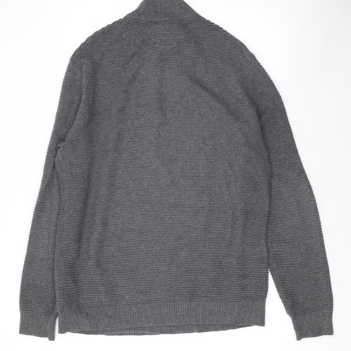 Melka Mens Grey Cotton Pullover Sweatshirt Size L