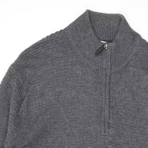 Melka Mens Grey Cotton Pullover Sweatshirt Size L