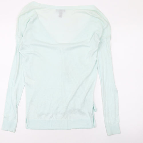 Gap Womens Green V-Neck Cotton Cardigan Jumper Size XS