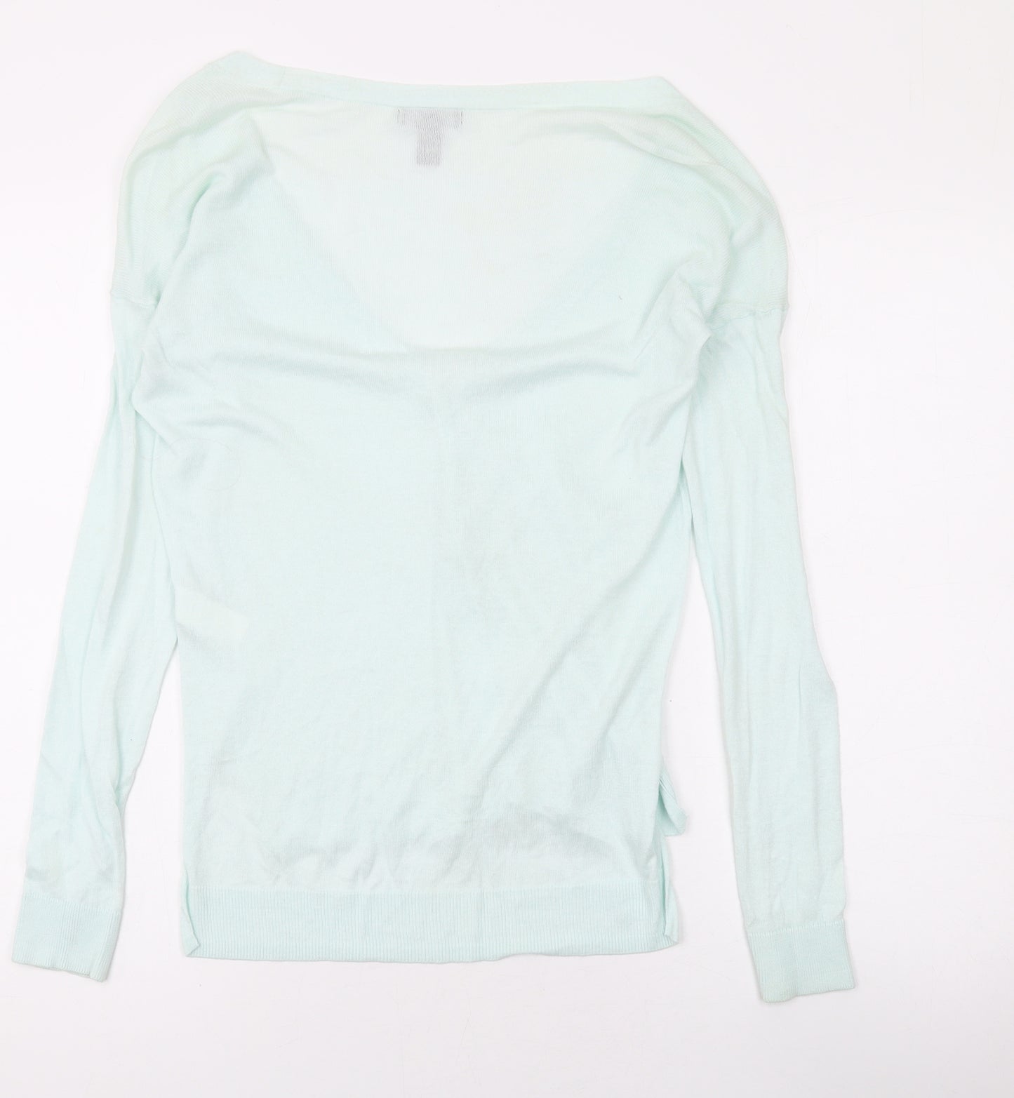 Gap Womens Green V-Neck Cotton Cardigan Jumper Size XS